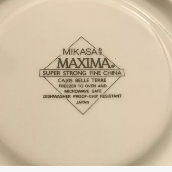 Mikasa Maxima Super Strong Fine China CAJ05 Belle Terre Set Of 8 Cups & Saucers - Picture 5 of 5